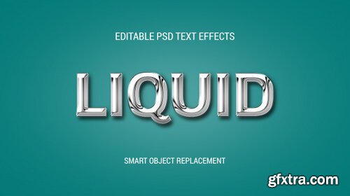 Chrome style 3d text effects editable Premium Psd