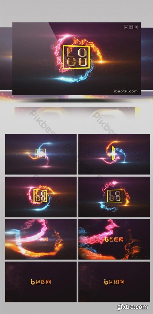 PikBest - Colorful particle light LOGO interpretation film head AE template - 866860