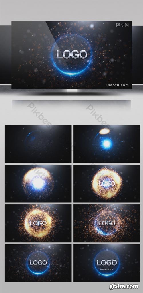 PikBest - Dazzling particle explosion LOGO interpretation film head AE template - 906386