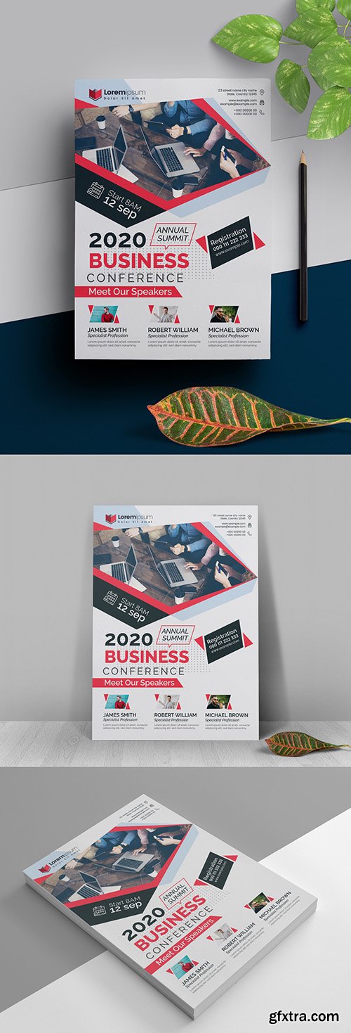 Event Expo Conference Flyer with Red Accents 323752797