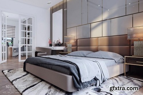 Modern Style Bedroom Interior Scene 11