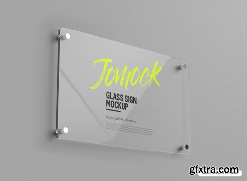 Glass sign mockup Premium Psd