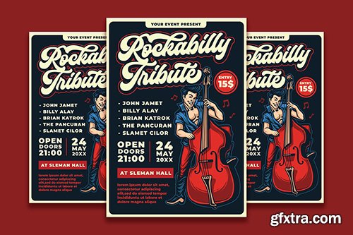 Rockabilly Show Flyer Template