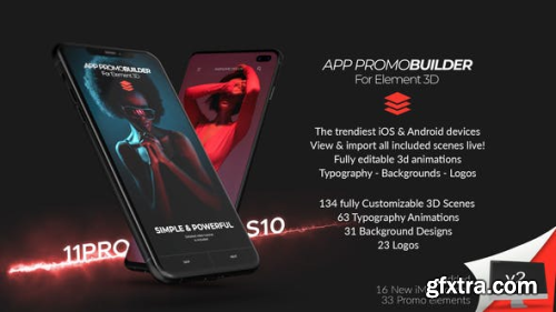 Videohive App Promo Builder for Element 3D 24884226