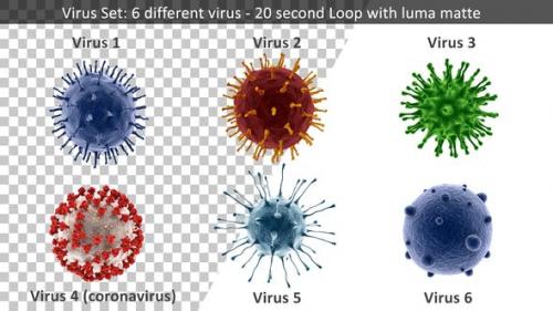 Videohive - Virus Set 4K - 6 Different Viruses