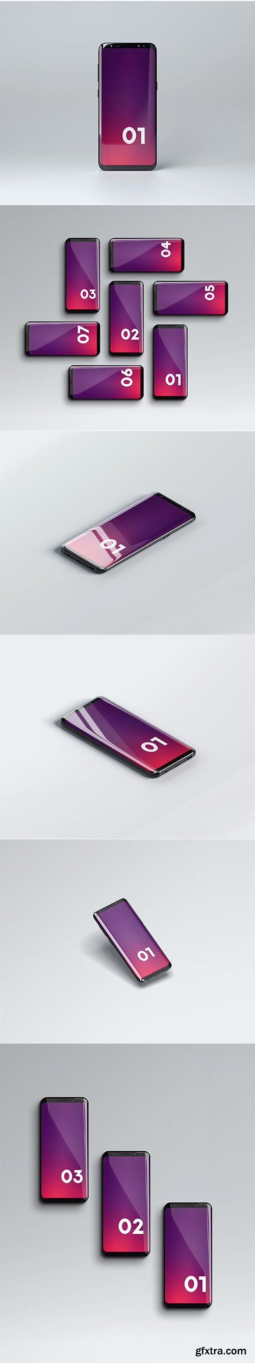 Samsung Galaxy S9 Presentation mockup Kit