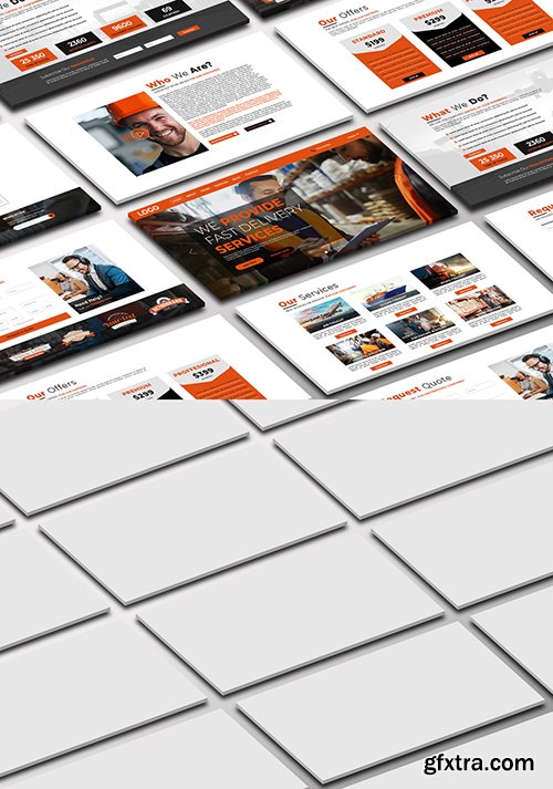 Array of Horizontal Screens Mockup 332987658