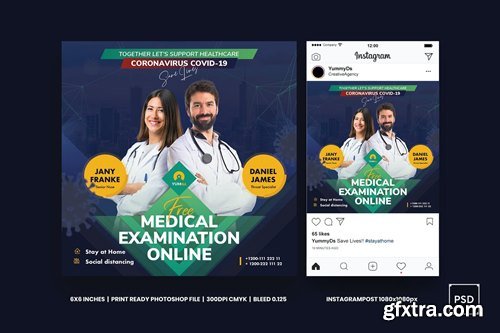 Medical Examination Square Flyer & Instagram Post