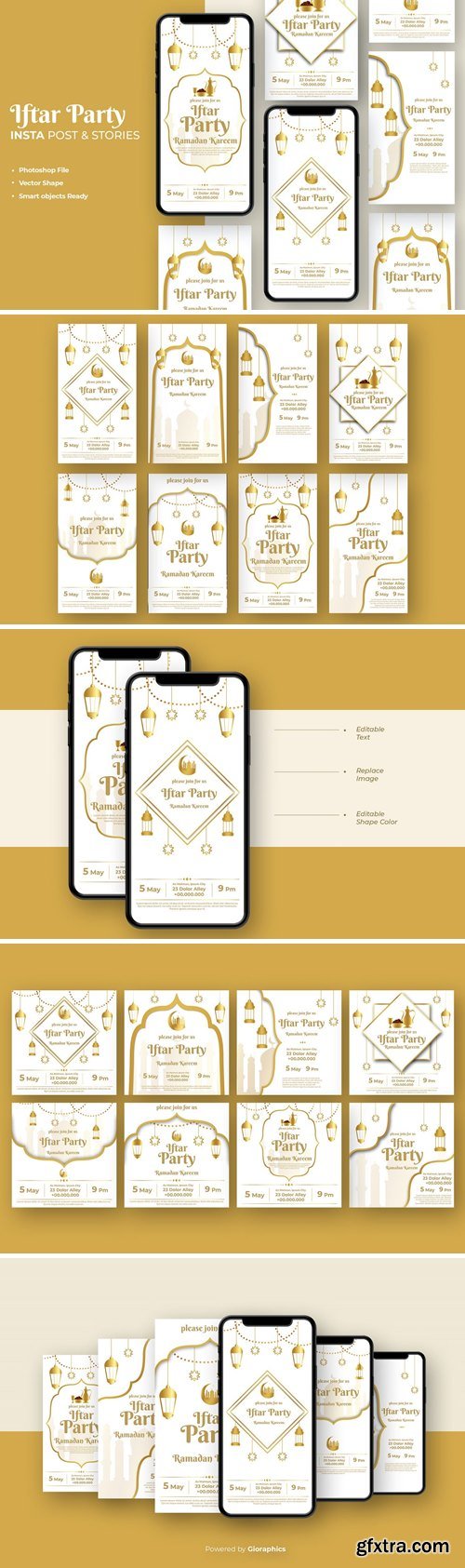 Ramadan Iftar Party Invitation Instagram Template