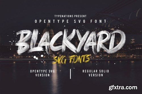 CM - Blackyard OpenType - SVG Font 3100953