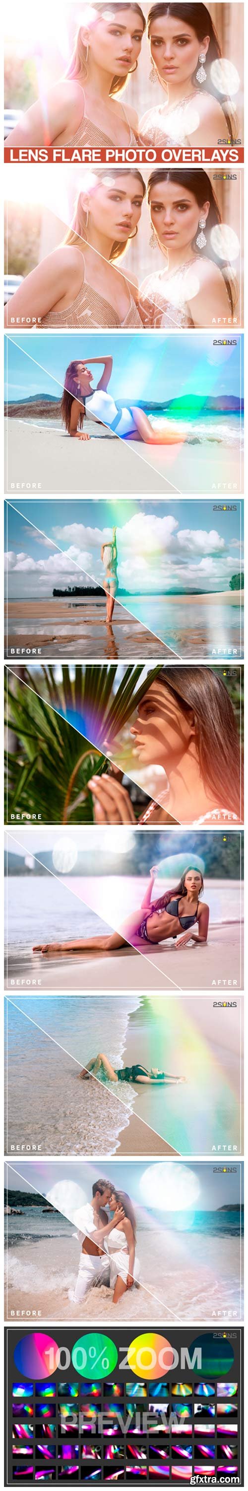 80 Lens Flare Overlays Photoshop Overlay 3835168