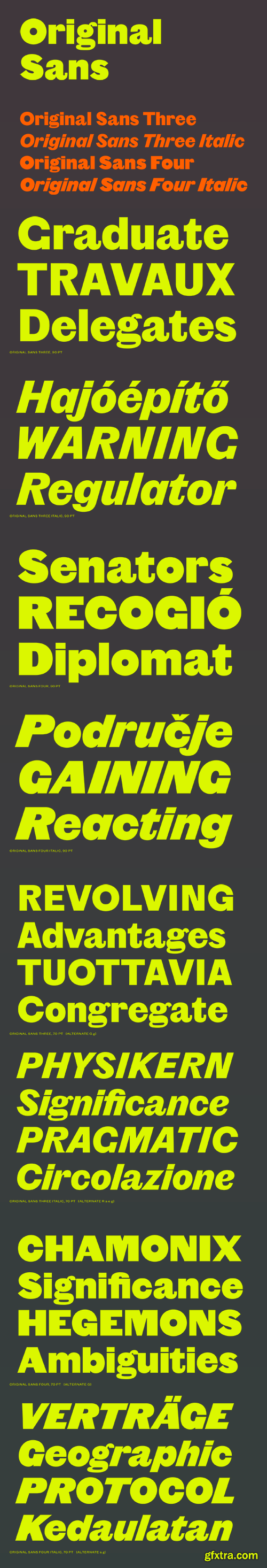 Original Sans Font Family