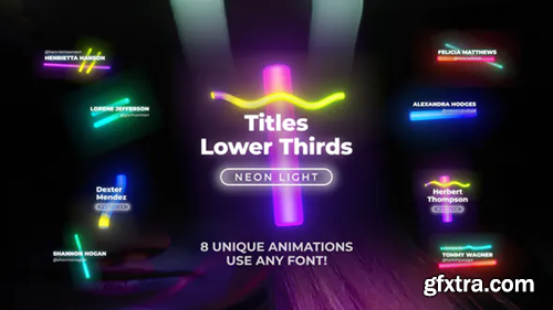 Videohive Neon Light Lower Thirds 1 26322426