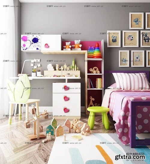 Children Bedroom 03 3d Model