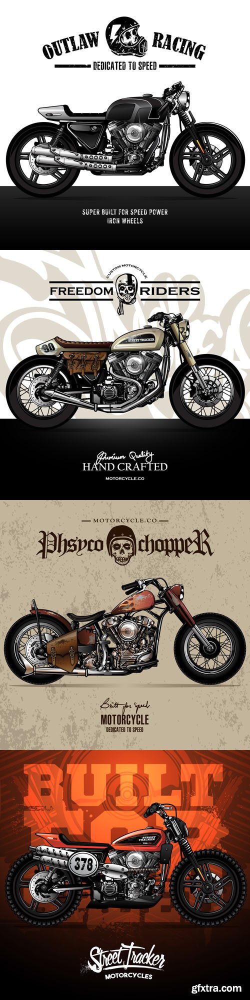 Motorcycle Posters Vector Collection