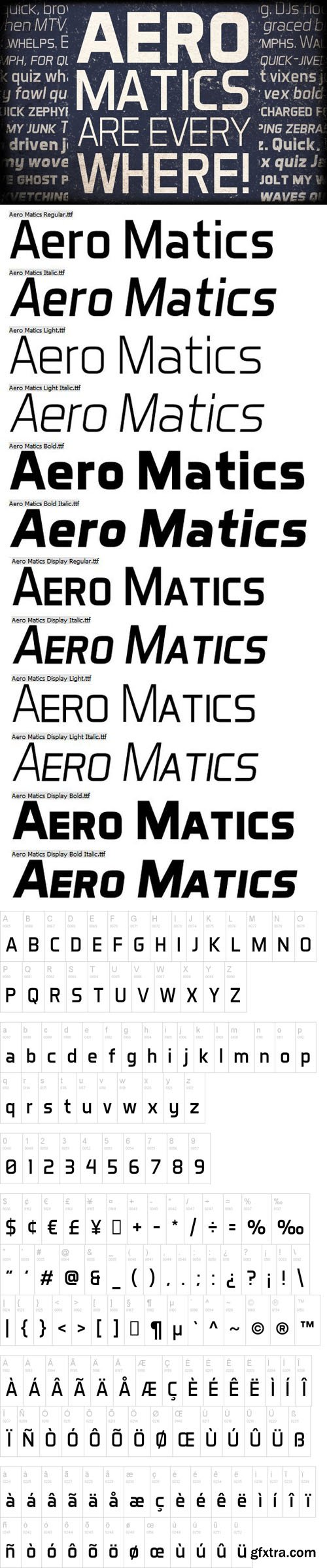 Aero Matics Font [12-Weights]