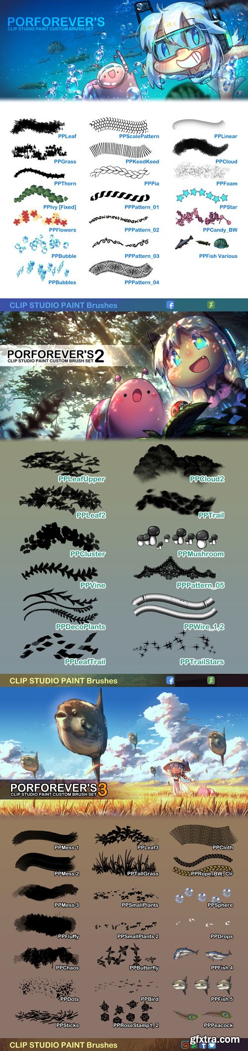 Custom Brush Set for Clip Studio Paint