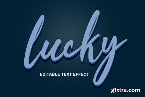 Lucky, text effect premium psd Premium Psd