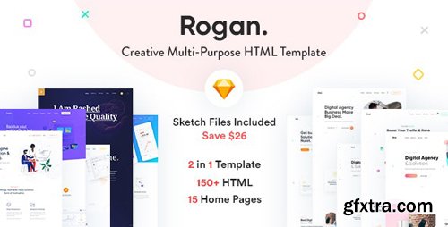 ThemeForest - Rogan v1.0 - Creative Multipurpose HTML + RTL template (Update: 17 January 20) - 23376054