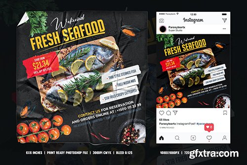 Seafood flyer & Instagram post