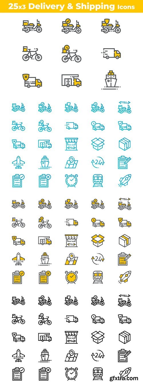 25 Delivery and Shipping Icons