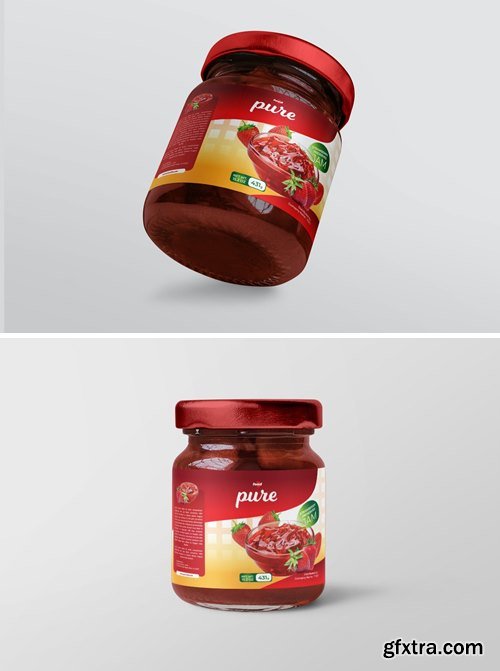 Strawberry Jam Sticker Label Design