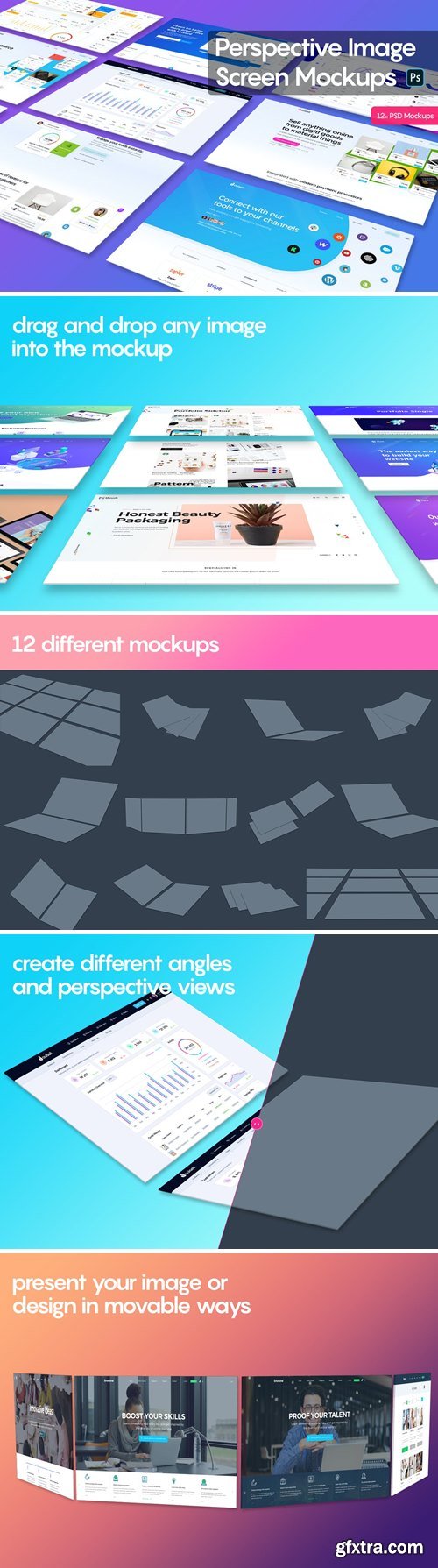 Perspective Image Screen Mockups