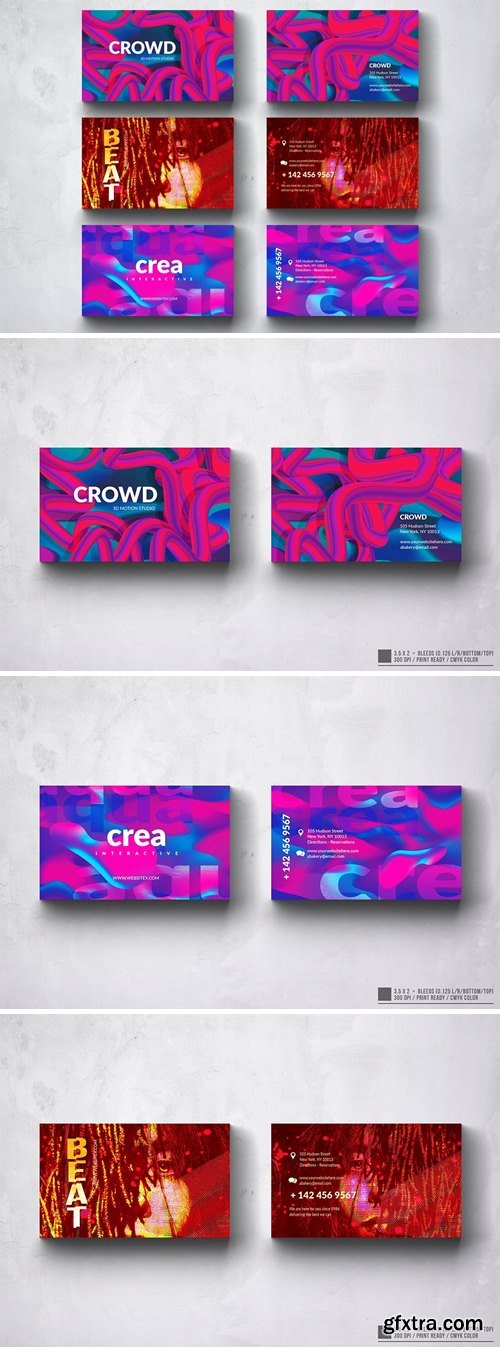 Creative Multipurpose Business Card Design Set