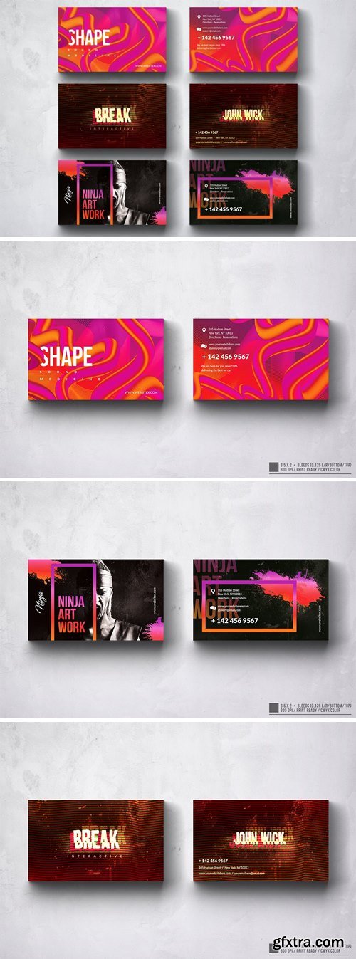 Creative Multipurpose Business Card Design Set