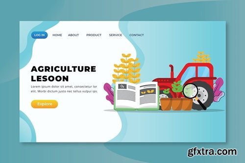 Agriculture Lesson - XD PSD AI Vector Landing Page