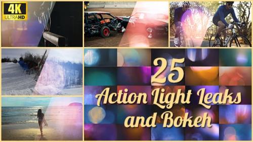 Videohive - 25 4K Action Light Leaks and Bokeh