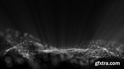 Black and white glow dust particle abstract background Premium Psd