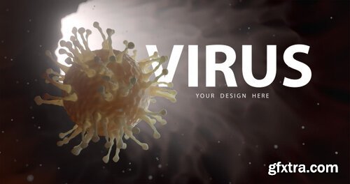 Closeup of microscopic virus and virus protection Premium Psd