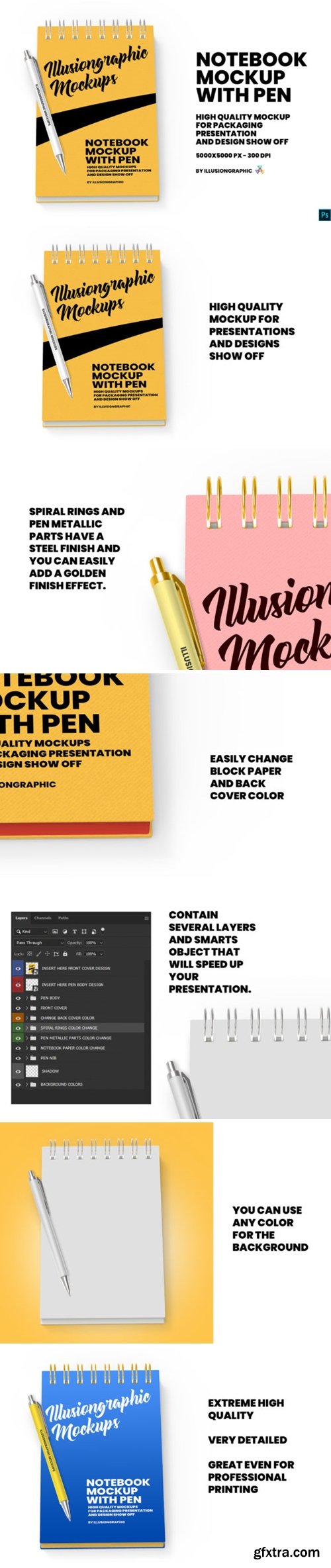 Notebook Mockup with Pen 3849184