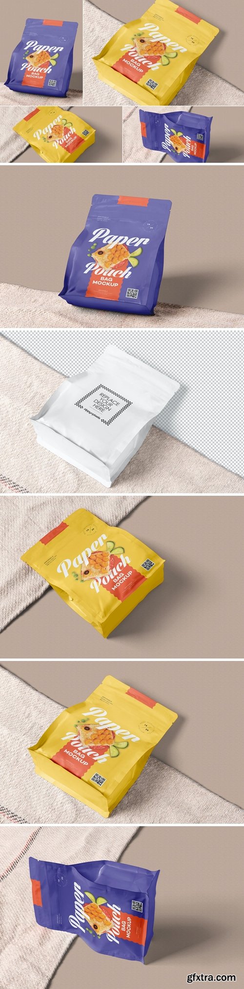 Sealed Paper Pouch Mockups