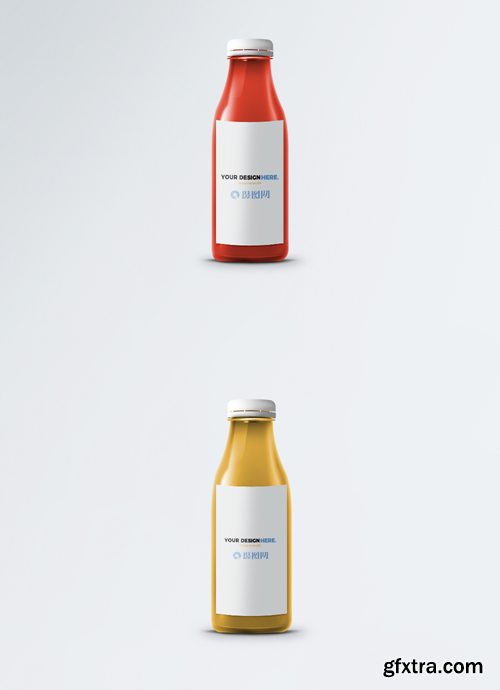 glass bottle packaging mockup