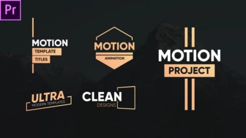 Videohive - Clean Motion Titles-Premiere Pro