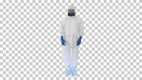 Videohive - Doctor wearing protective hazard suit, Alpha Channel