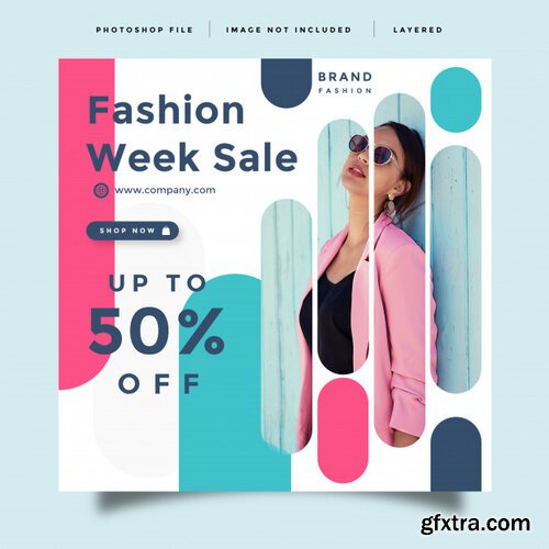 Fashion social media promotion layout Premium Psd