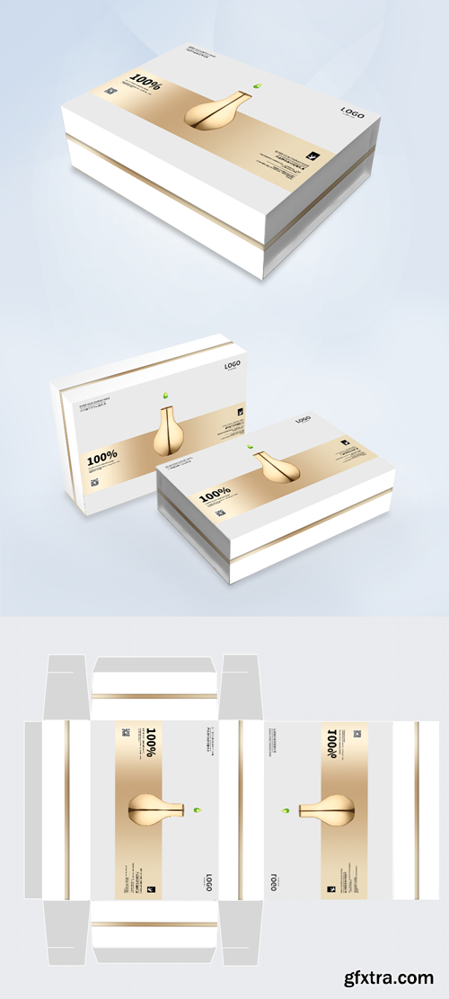 high end cosmetics gift box packaging design