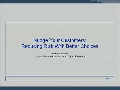 Oreilly - Nudge Your Customers - Reducing Risk With Better Choices - 2235584139001