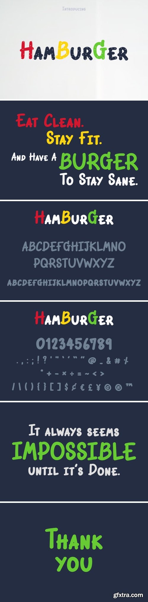 Hamburger Font