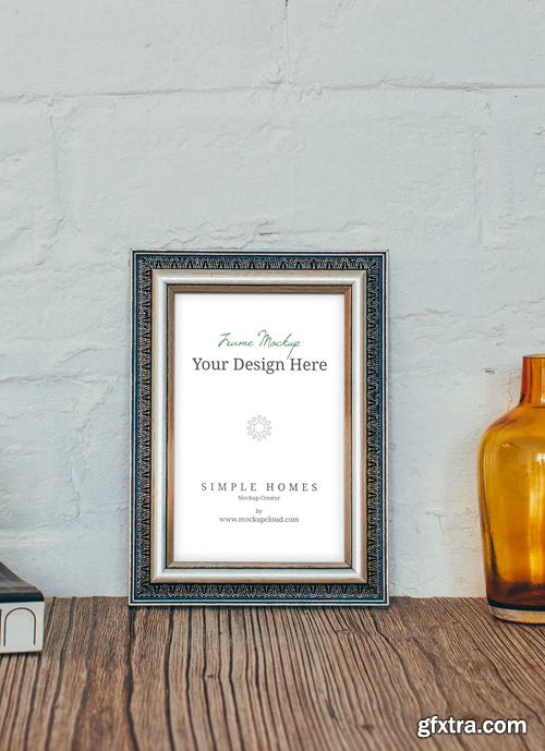 indoor photo frame mockup