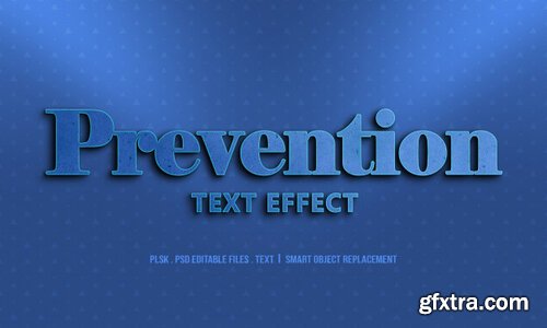 Prevention 3d text style effect mockup Premium Psd