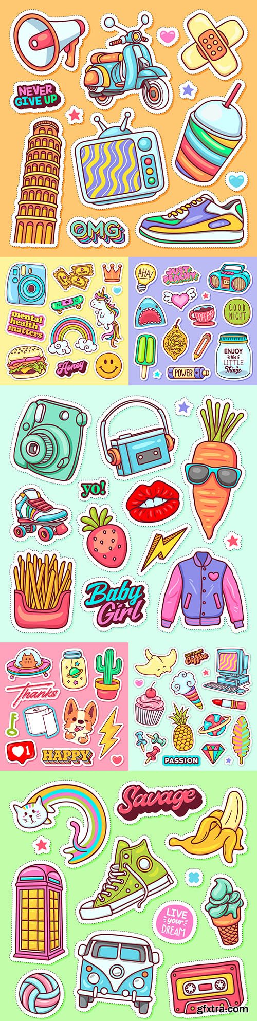 Drawing doodle icon label illustration cartoon design 
