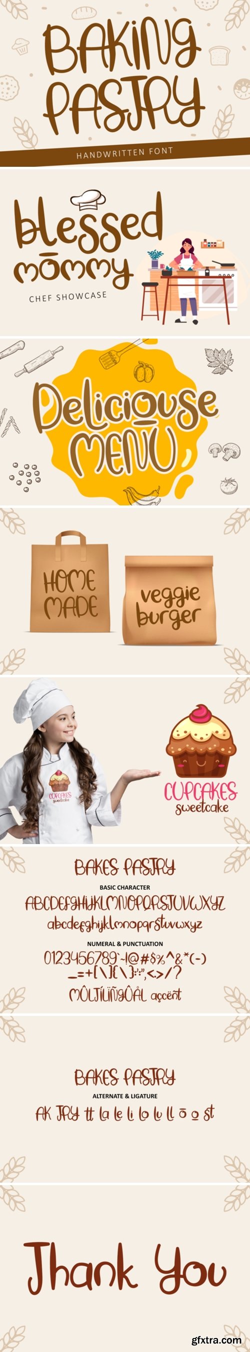 Baking Pastry Font