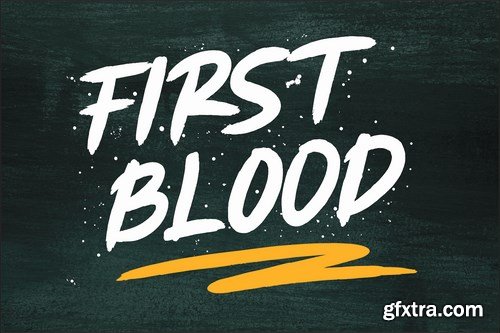 First Blood - Natural Brush Font