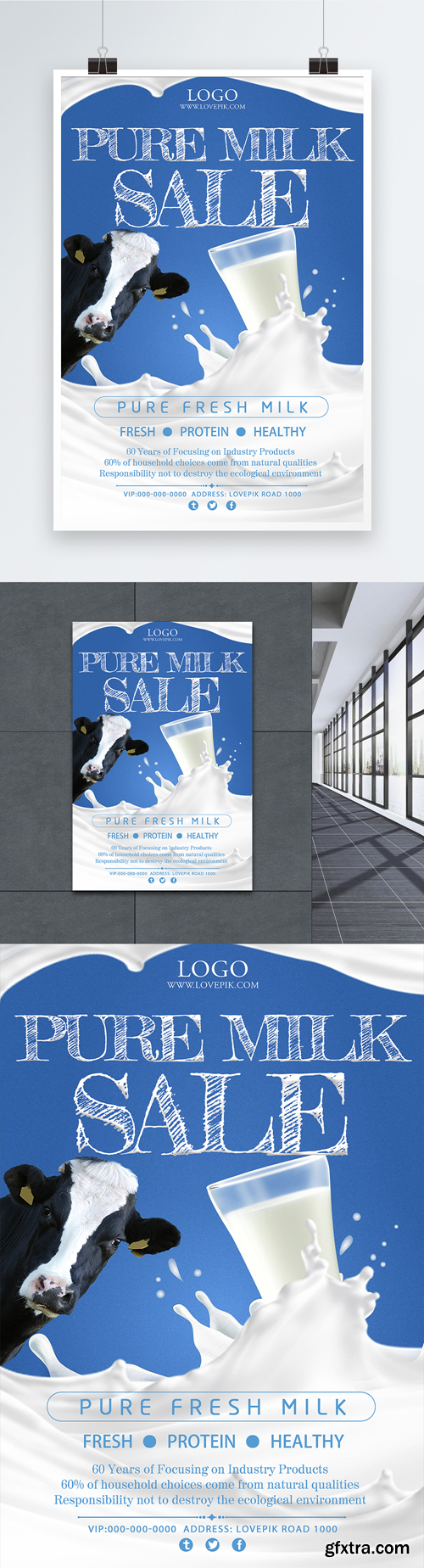 fresh milk promotion poster