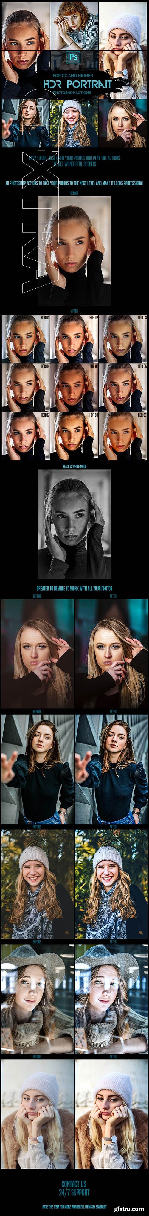 GraphicRiver - HDR Portrait - 10 Premium Photoshop Actions 26106614