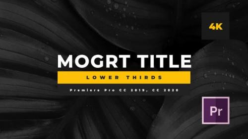 Videohive - Minimal Mogrt Lower Thirds